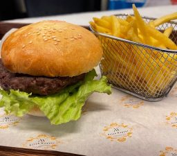Kosher Kids Menu Barmizvah by Arieh Wagner London, Best Kids Meals Burger and Chips.